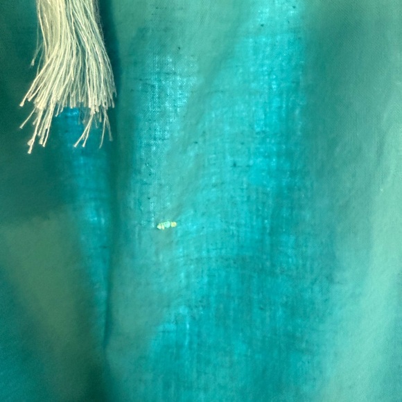 Julia Amory Teal Embroidered Zoe Caftan - Picture 7 of 10